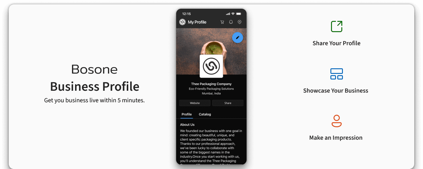Organisation Profile - Bosone Platform Feature